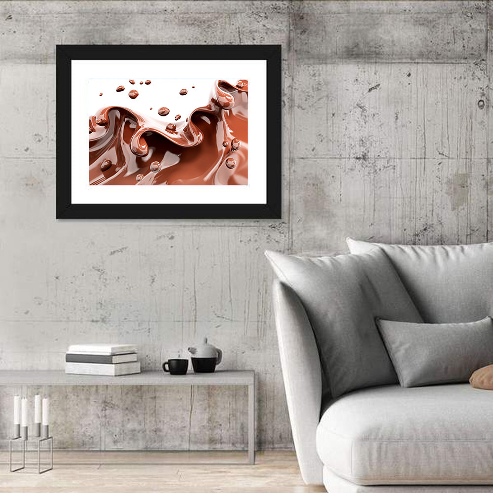 Liquid Chocolate Splash Wall Art