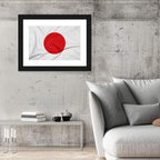 Japanese Flag Fabric Study Wall Art