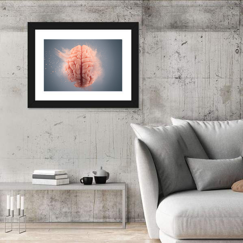 Anatomical Brain with Particles Wall Art
