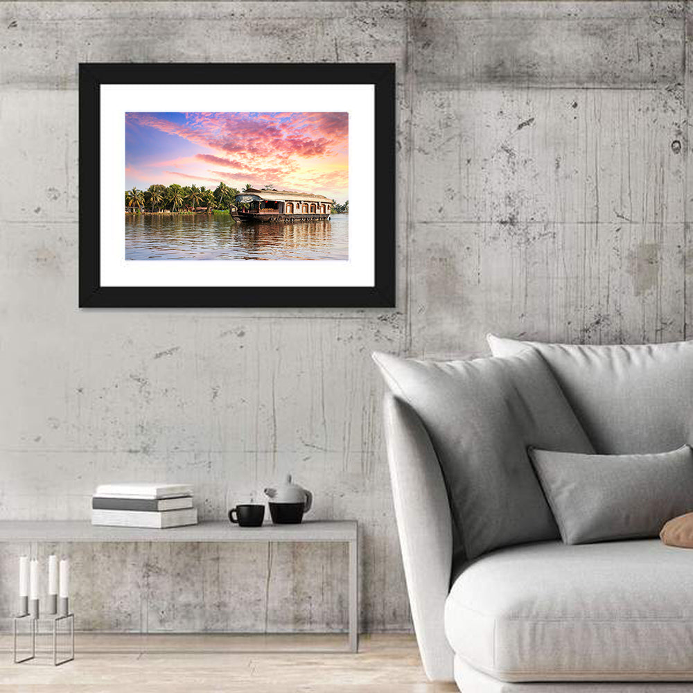 Houseboat at Sunset Wall Art