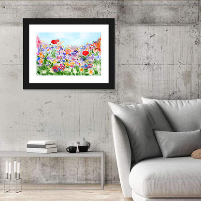 Wildflower Meadow Watercolor Wall Art