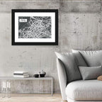 Hsinchu Street Grid Map Wall Art