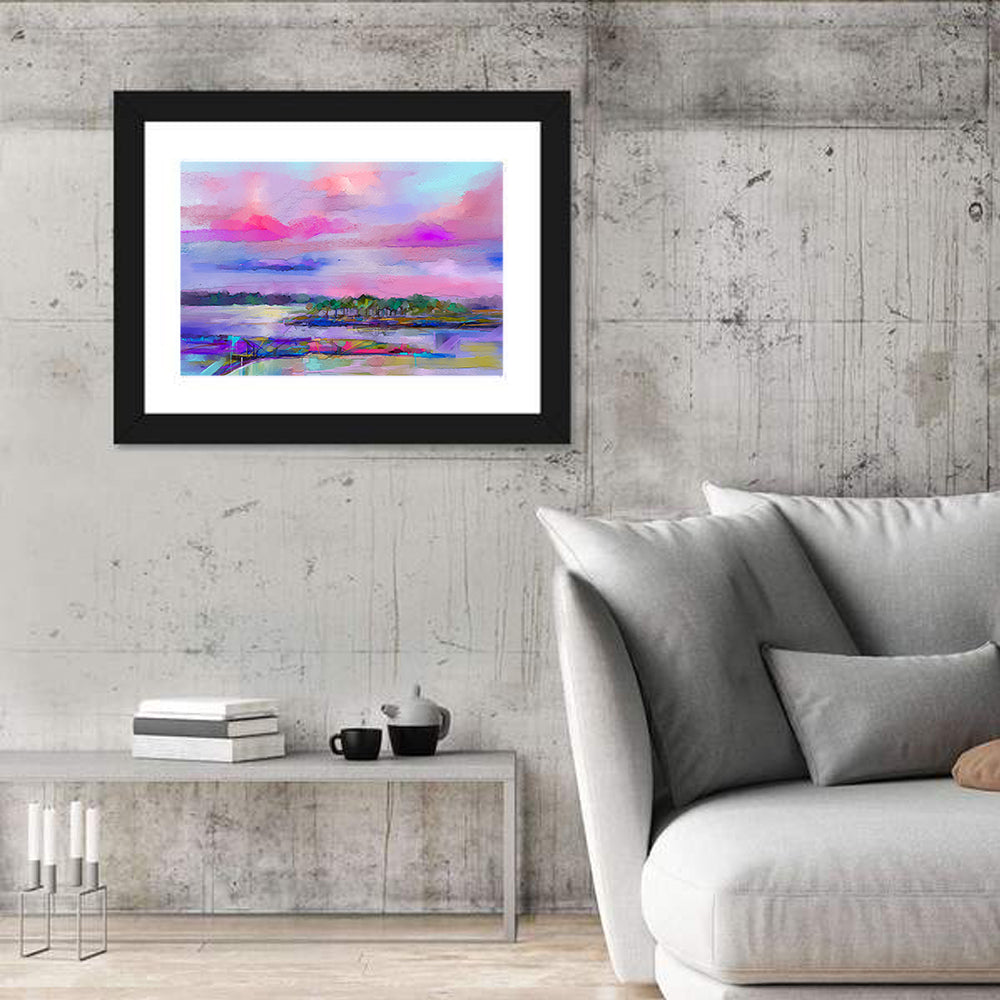 Dusk Meadow Reflection Wall Art