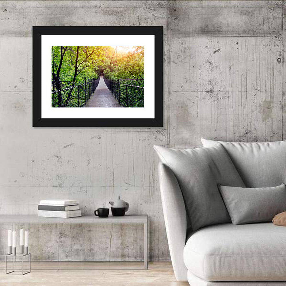 Guilin Jungle Suspension Bridge Wall Art in a room, landscape