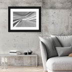 Empty Curved Concrete Hallway Wall Art