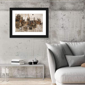 Brushstroke City Concept Wall Art