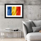 Romanian Tricolor Flag Wall Art