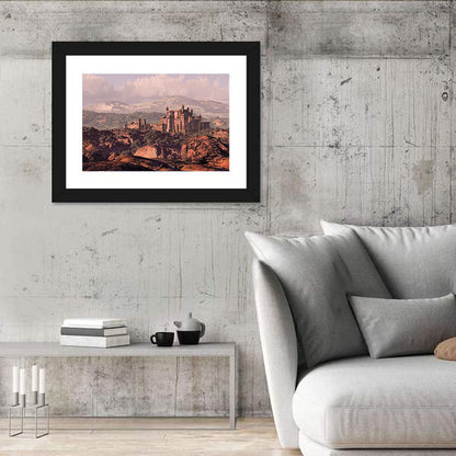 Medieval Fortress on Rocky Plateau Wall Art