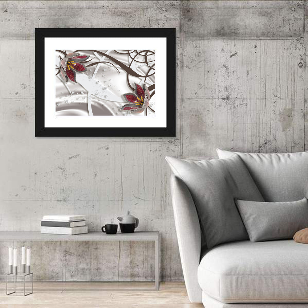 Jewelry Floral Swirls Wall Art