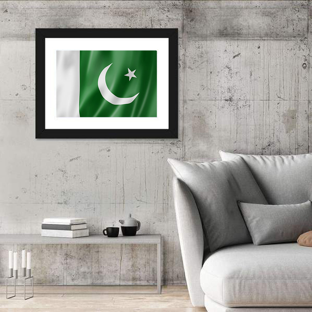 Waving Pakistan Flag Wall Art