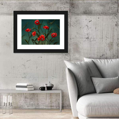 Surreal Poppies with Eyes Wall Art