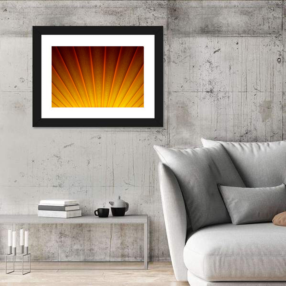 Pleated Sunburst Illustration Wall Art in a room, landscape