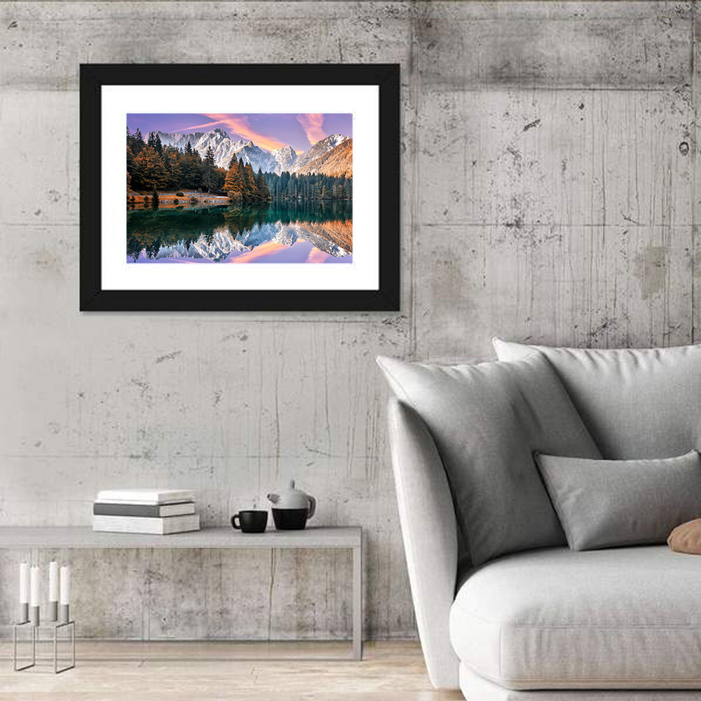 The Fusine Mountain Lake  Wall Art