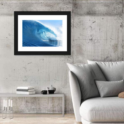 Blue Surf Barrel Wall Art