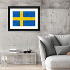 Weathered Swedish Flag Wall Art