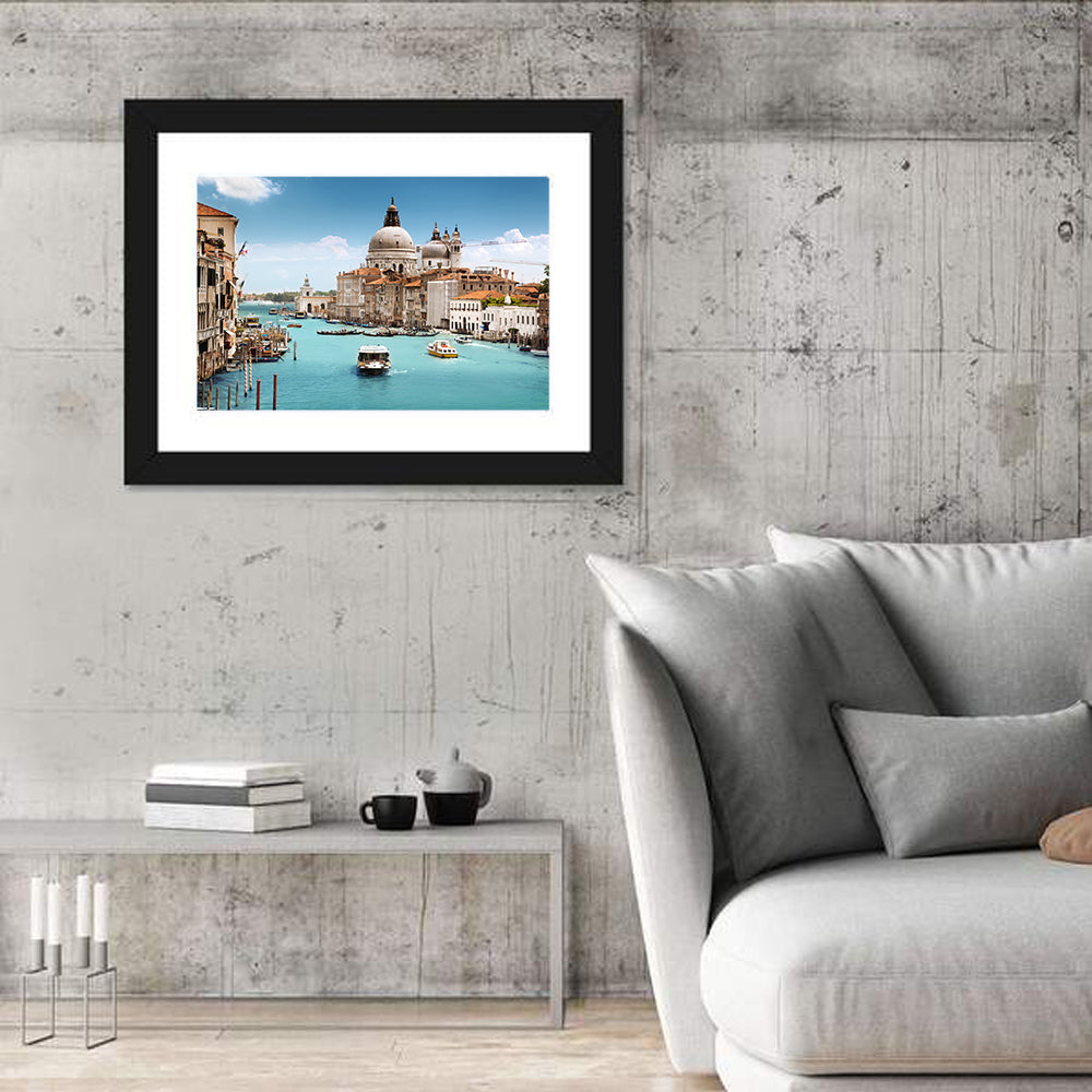 Grand Canal, Santa Maria Della Salute Wall Art in a room, landscape