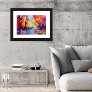 Autumn Forest Oil Painting Wall Art