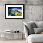 South Asia Topographic Map Wall Art