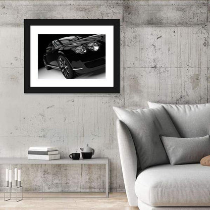 Black Luxury Car Close-up Wall Art