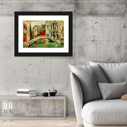 Venetian Canal Romance Wall Art