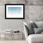 Embossed Water World Map Wall Art