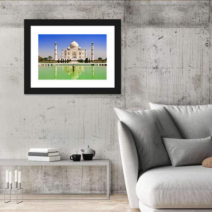 Taj Mahal Day Reflection Wall Art