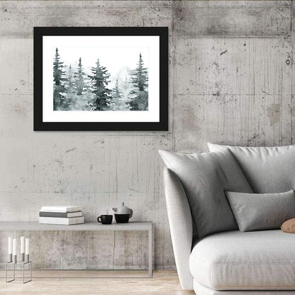 Snowy Pine and Spruce Forest Wall Art