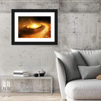 Galaxy Core with Golden Flare Wall Art