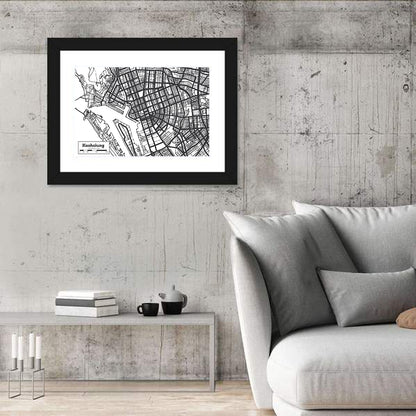 Kaohsiung Aerial Map Wall Art