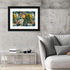 Tropical Monstera Palm Pattern Wall Art