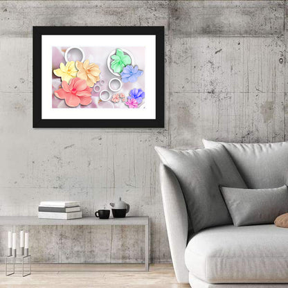 Layered Floral Circles Wall Art