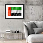 UAE Flag Waving Wall Art