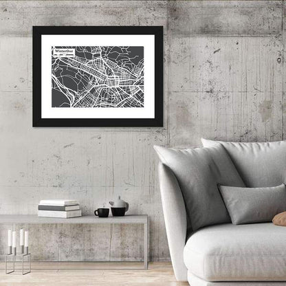Winterthur Street Map Wall Art