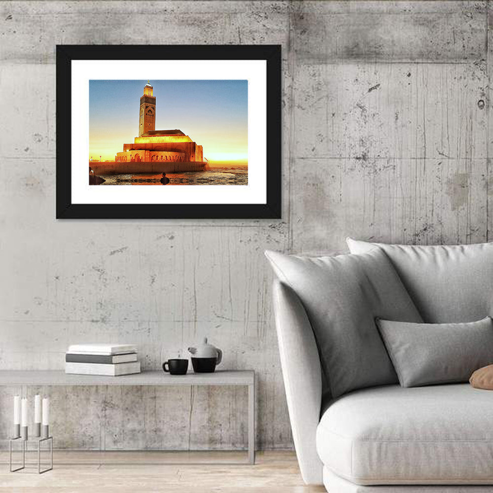 Hassan Ii Mosque at Sunset, Casablanca Wall Art