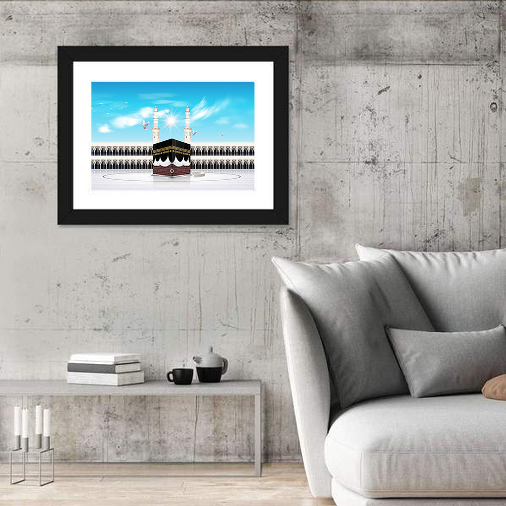Khana E Kaaba Wall Art in a room, landscape