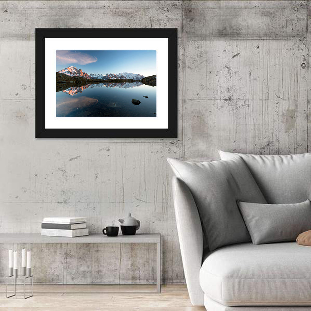 Lac De Chésserys Reflection, Chamonix Wall Art