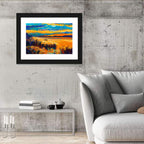 Impressionist Lake Sunset Wall Art