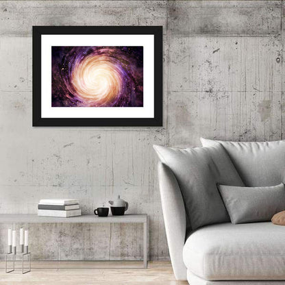 Spiral Galaxy In Space With Stars Wall Art