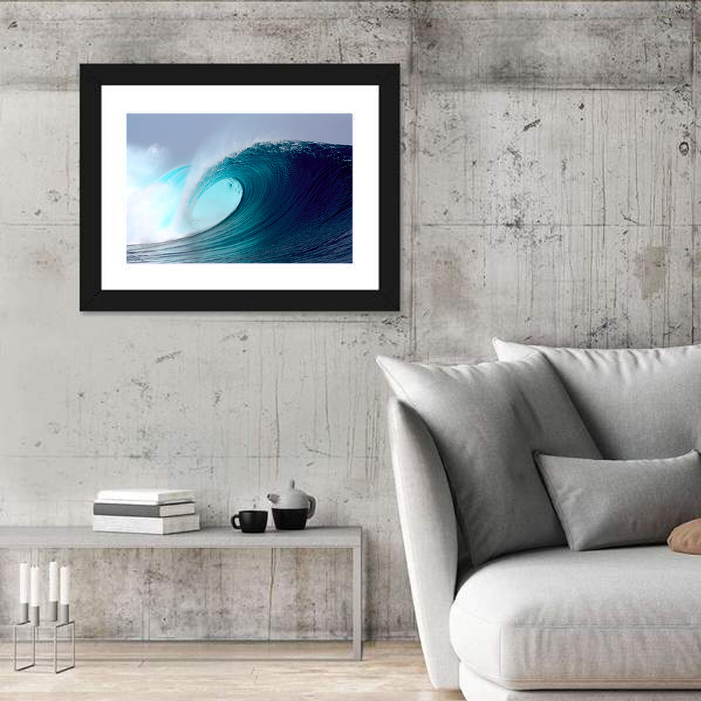 Tropical Blue Barrel Wave Wall Art