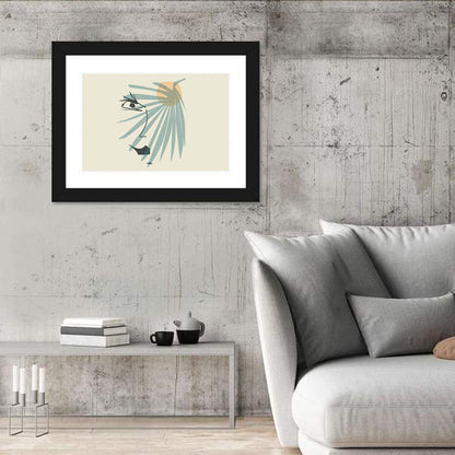 Palm Leaf Profile Line Wall Art