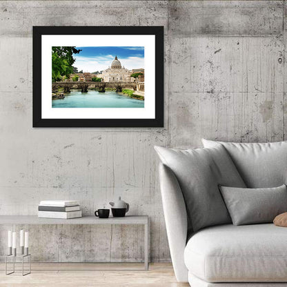 Tiber View with St. Peter's Basilica Wall Art