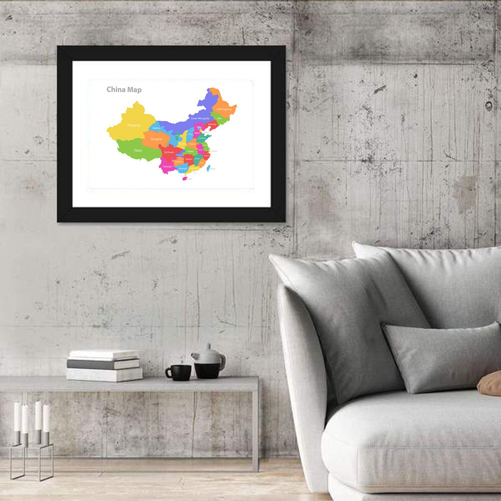 Map of China Wall Art
