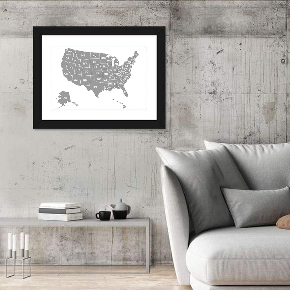 United States Map Wall Art