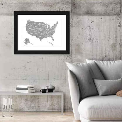United States Map Wall Art