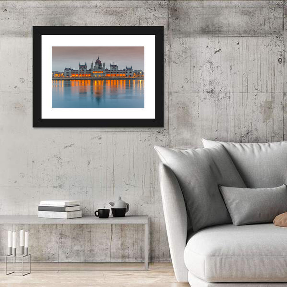 Budapest Parliament at Dusk Wall Art