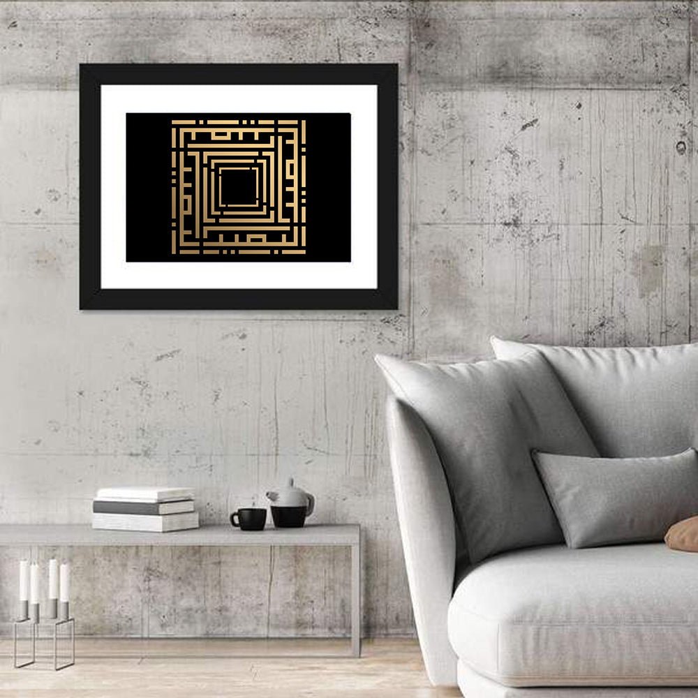 Al Bashiir Kufi Style Calligraphy Wall Art in a room, landscape