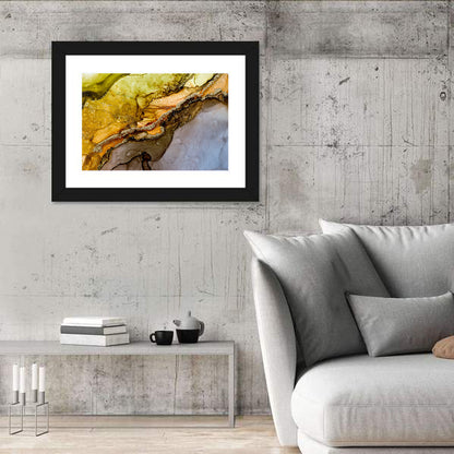 Glittering Vein Alcohol Ink Abstract Wall Art