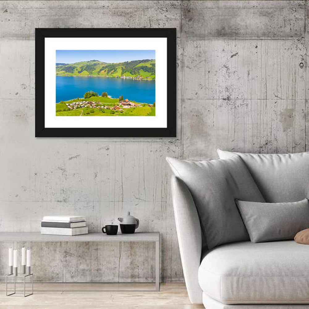 Aegerisee Lake, Lungern Wall Art in a room, landscape