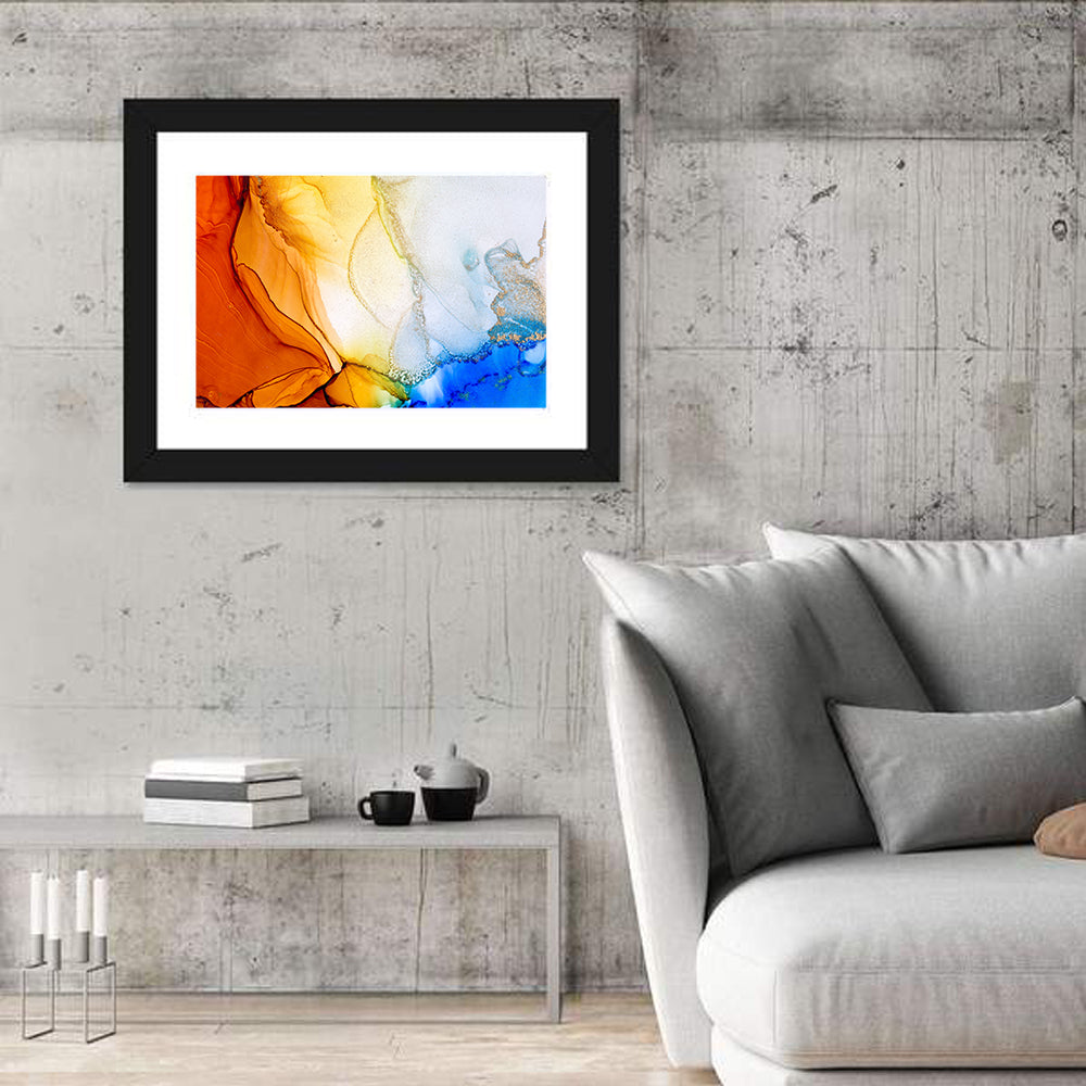 Coral Reef Fluid Ink Abstract Wall Art