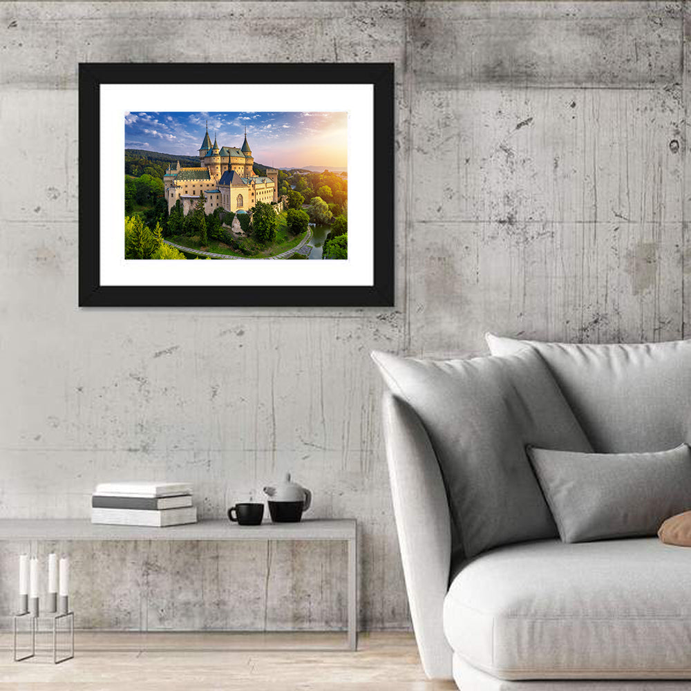 Bojnice Castle at Sunset Wall Art